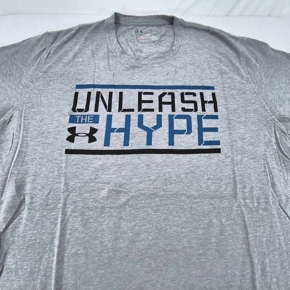 Under Armour Unleash the Hype Crew Neck Short Sleeve T Shirt Mens Size L Gray
